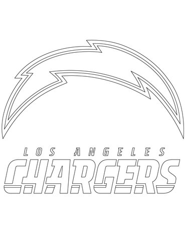 Los Angeles Chargers Logo  Coloring Page